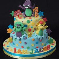 Barney & Friends Cake - cake by xanthe - CakesDecor