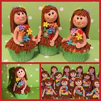 Hawaii cupcakes!