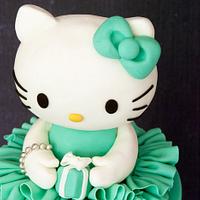 Tiffany inspired Hello Kitty birthday cake