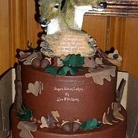 Deer & Leaves ~ Grooms Cake