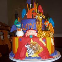 Madagascar 3 birthday cake