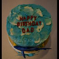 Blue Shark Birthday Cake