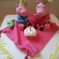 Peppa pig birthday cake