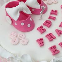 Christening cake for a rugby hero's little miss