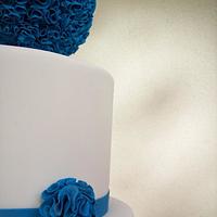 Blueish mood wedding cake