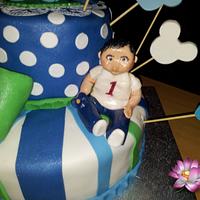 Baby Micky Mouse 1st Birthday Cake