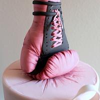 Pink ribbon cake