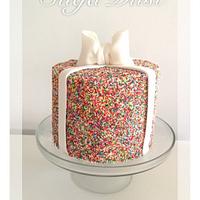 Sprinkles Covered Cake