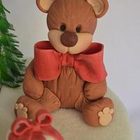 christmas teddy bears cake