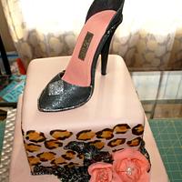 Leopard Shoe Cake