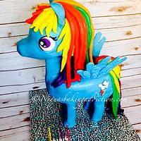 3D Rainbow Dash My Little Pony Cake