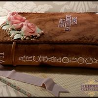 Leather Bound Book Cake