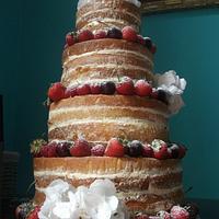 My first ever naked wedding cake!