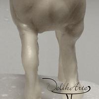 White horse in chocolate