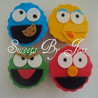 Sesame Street cupcake toppers