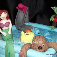 Star Wars meets the Little Mermaid at a pool party!!
