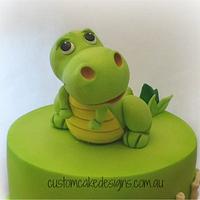 Cartoon Dinosaur Cake