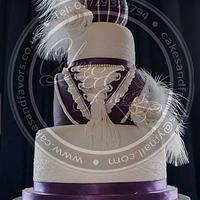 Great Gatsby inspired wedding cake 