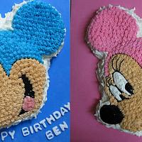 Mickey and Minnie Mouse Cakes