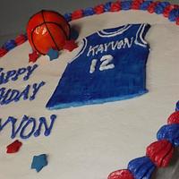 Basketball and jersey cake