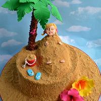 Beach fun cake