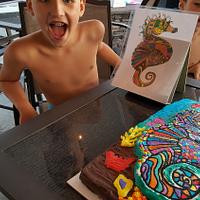 Seahorse birthday cake