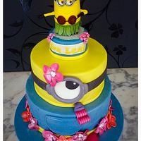 Minion Birthday Cake for girls