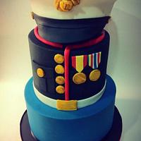 Marine's groom cake