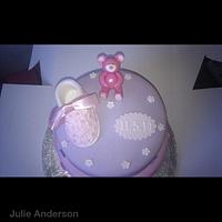 Girls Christening cake