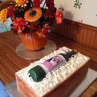 Wine Bottle Cake for Fifth Anniversary
