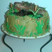 Turtle birthday cake