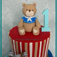 Ahoy! Teddy Sailor Cake & Cupcakes