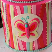 Mod Butterfly Birthday Cake