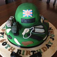 Army theme cake
