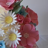 Summer Flowers Giant Cupcake