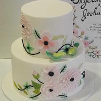 Wedding Cake based on Cloud Story Invitation