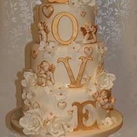LOVE Wedding Cake