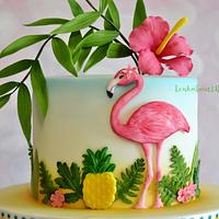 Tropical birthday cake.