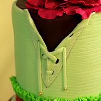 Sarah Ruffle corset Cake