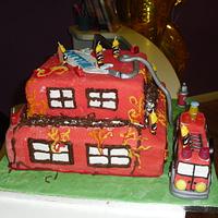 Firefighters birthday cake