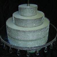 B&W Bling Wedding Cake