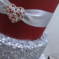 Rubies and Silver Sequins