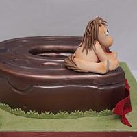 Vintage Horseshoe & Horse Cake for a 70 Year Old Horse Racing Fan