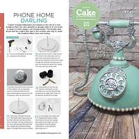 Vintage phone cake tutorial 