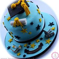Graduation Celebration Cake and Cupcakes
