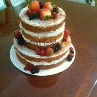 Double Barrel Wedding Anniversary Cake