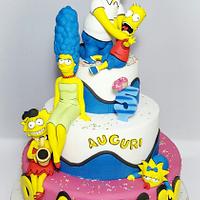"WHY YOU LITTLE.....!!!! "The Simpsons cake!