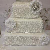 cornelli lace wedding cake