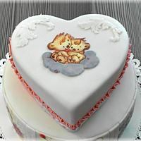 Hand painted cake