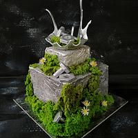 Metal-moss cake